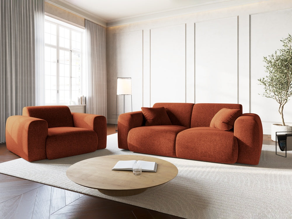 
Design Sessel „Nolio“ - Chenille Terracotta