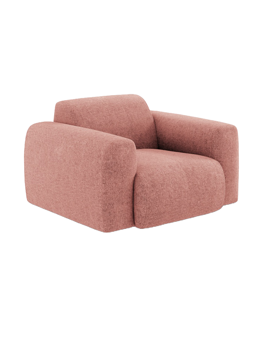 
Design Sessel „Nolio“ - Chenille Rosa