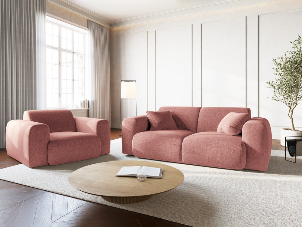
Design Sessel „Nolio“ - Chenille Rosa