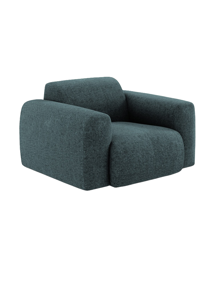
Design Sessel „Nolio“ - Chenille Petrol