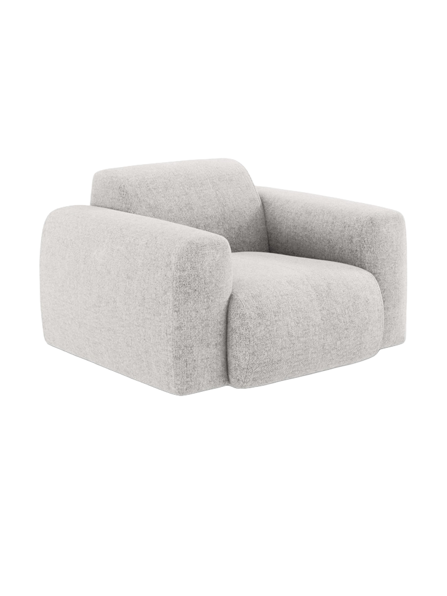 
Design Sessel „Nolio“ - Chenille Hellgrau