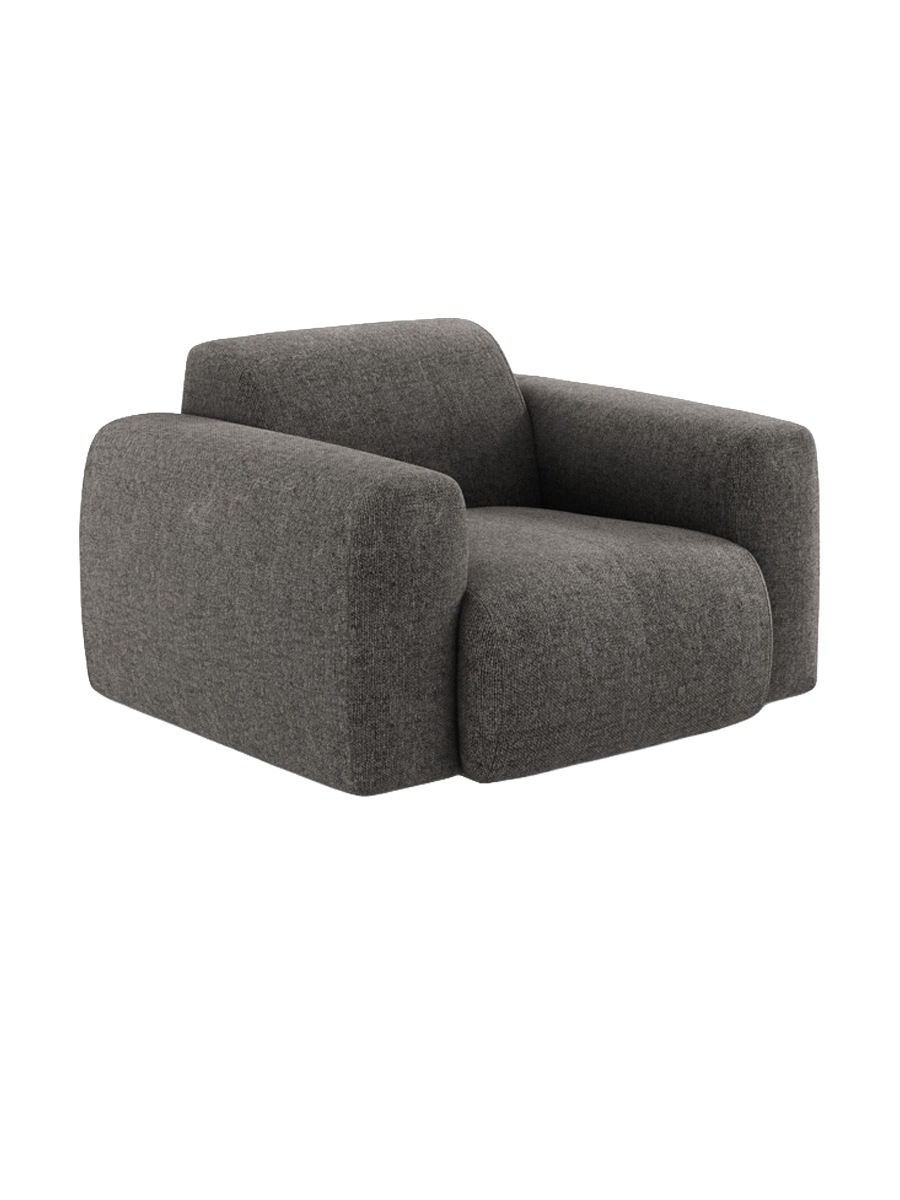 
Design Sessel „Nolio“ - Chenille Grau