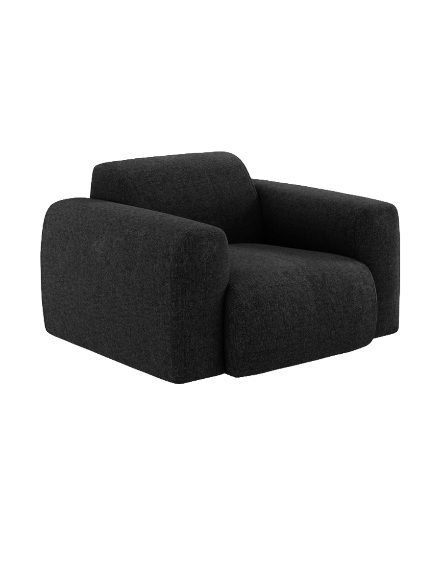 
Design Sessel „Nolio“ - Chenille Schwarz