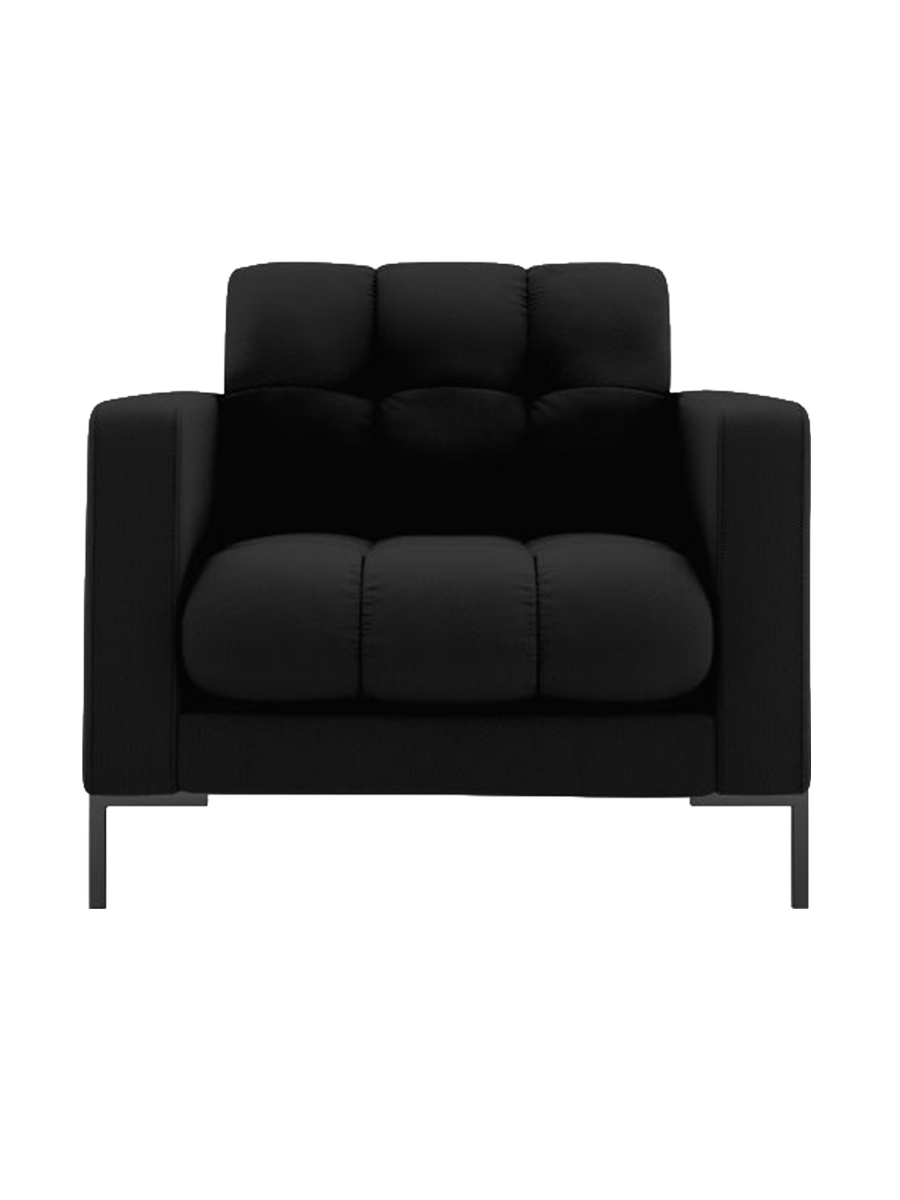 
Design Sessel „Bali“ - Strukturstoff Schwarz / Schwarz