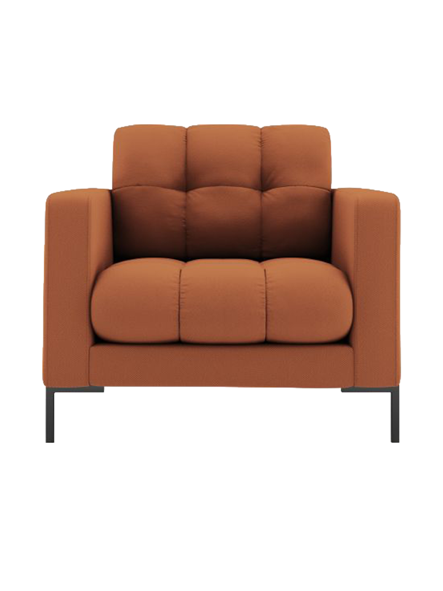 
Design Sessel „Bali“ - Strukturstoff Brick / Schwarz