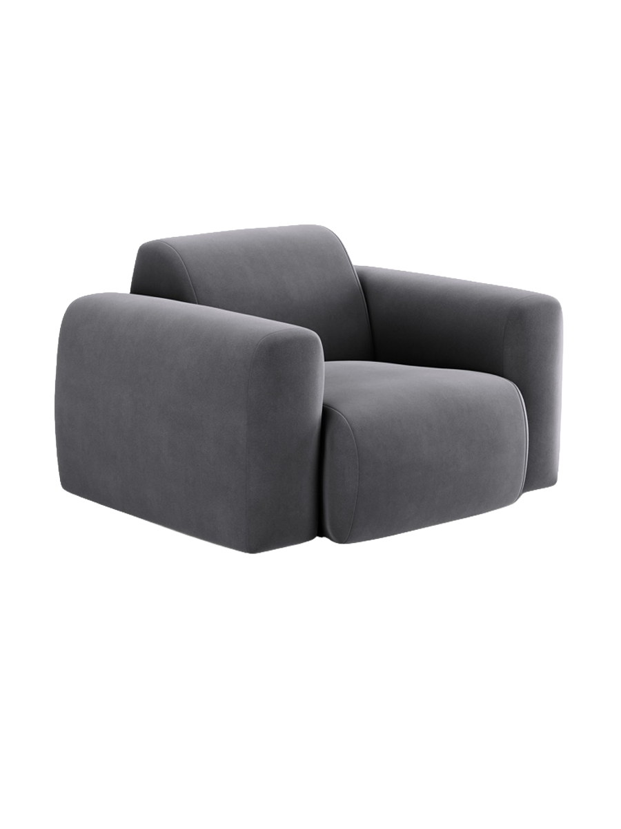 
Design Sessel „Nolio“ - Samt Dunkelgrau