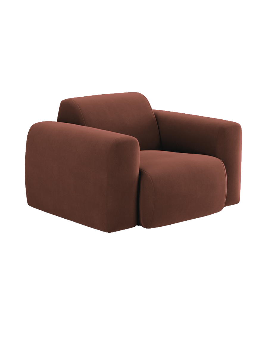 
Design Sessel „Nolio“ - Samt Terracotta dunkel