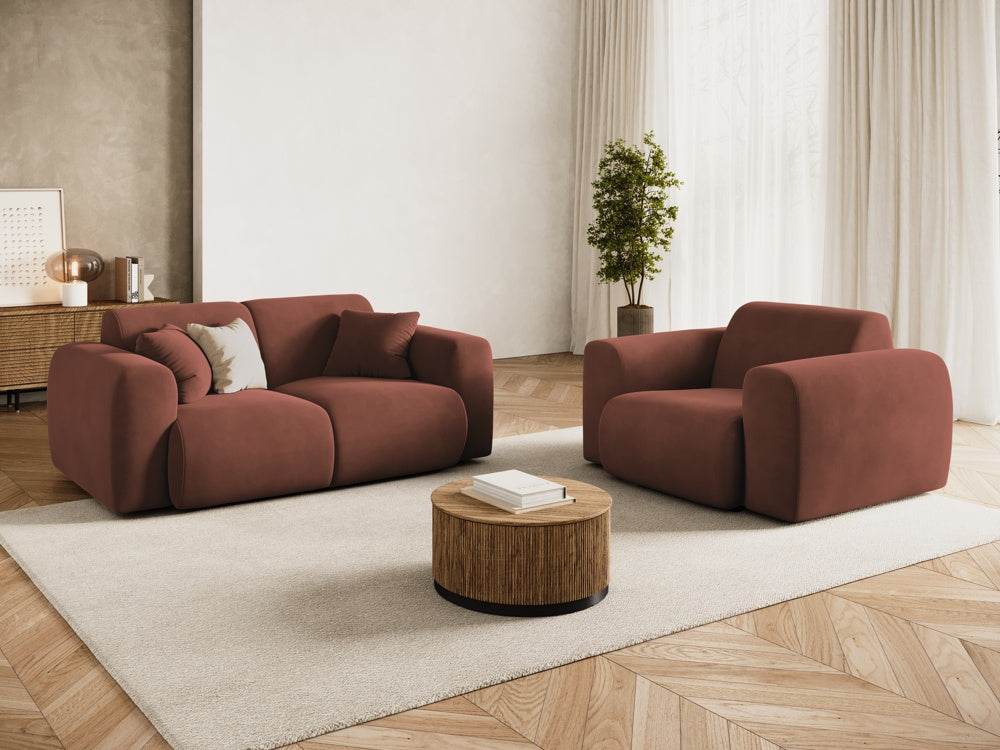 
Design Sessel „Nolio“ - Samt Terracotta dunkel