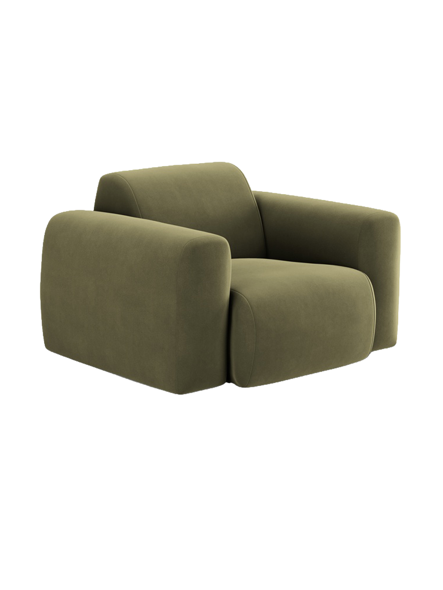 
Design Sessel „Nolio“ - Samt Hellgrün