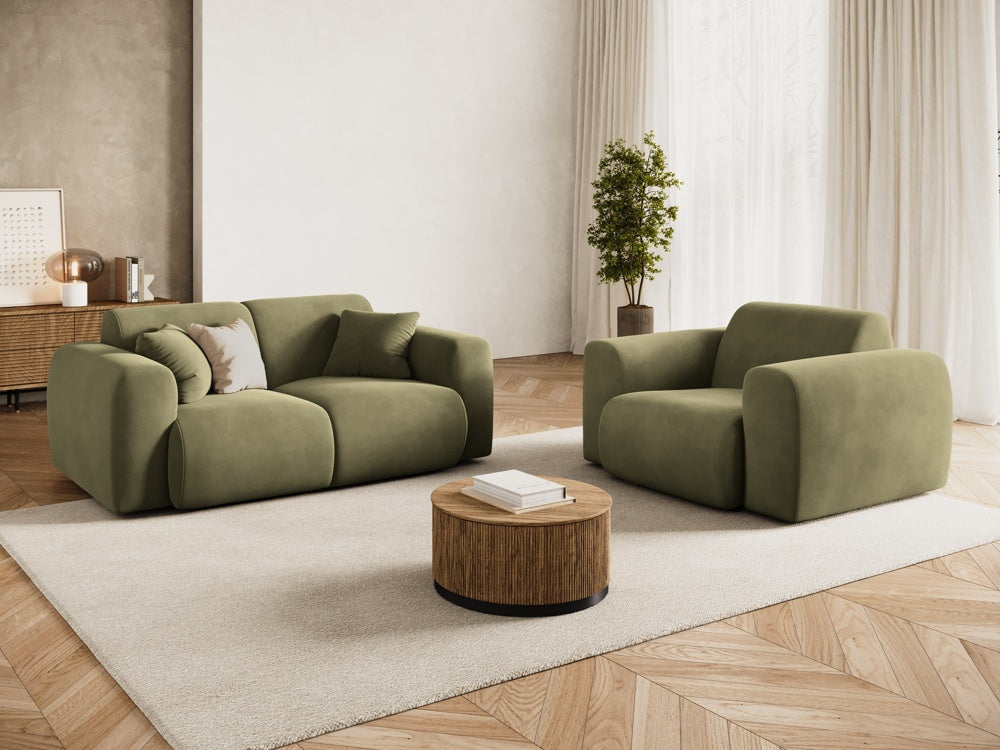 
Design Sessel „Nolio“ - Samt Hellgrün