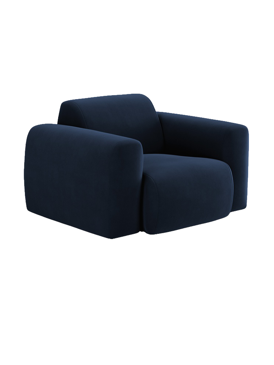 
Design Sessel „Nolio“ - Samt Königsblau