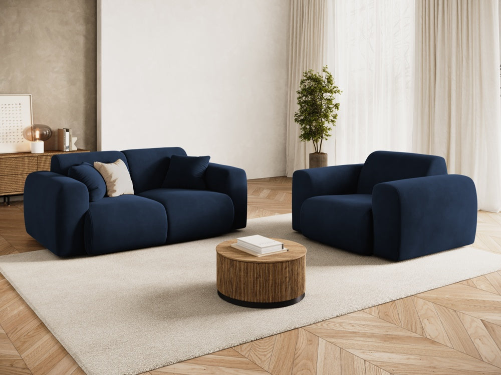 
Design Sessel „Nolio“ - Samt Königsblau