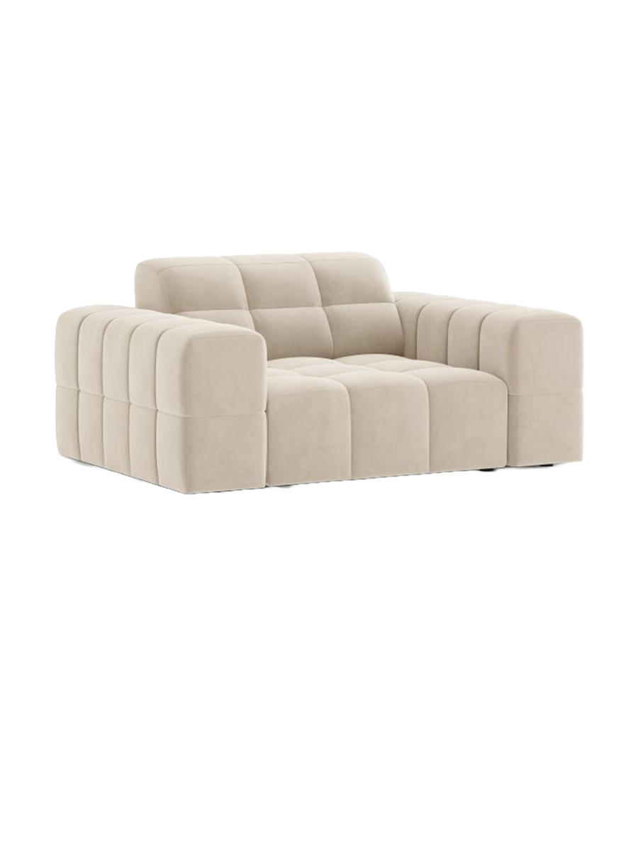 
Designer Armchair "Chicago" - Light Beige Velvet