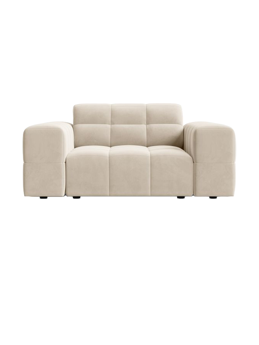 
Designer Armchair "Chicago" - Light Beige Velvet