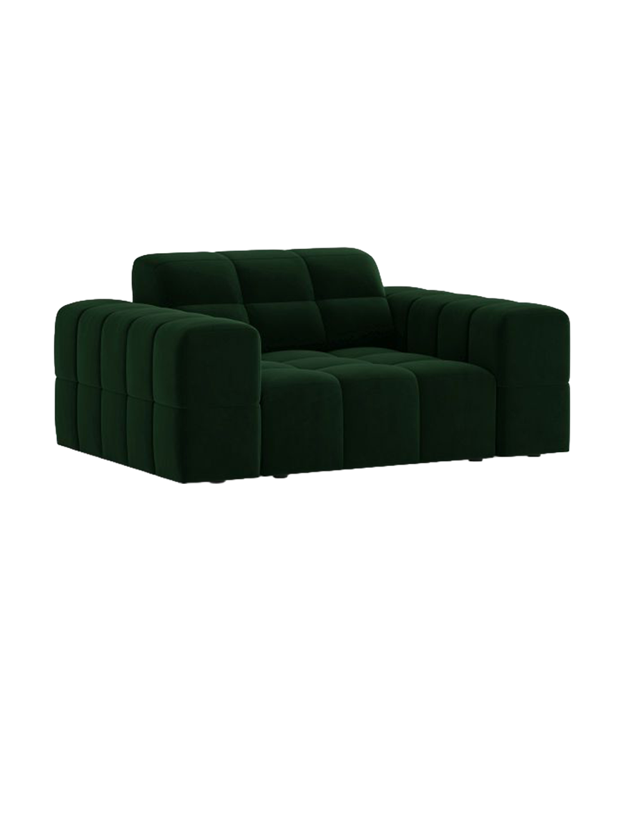 
Designer Armchair "Chicago" - Velvet Bottle Green