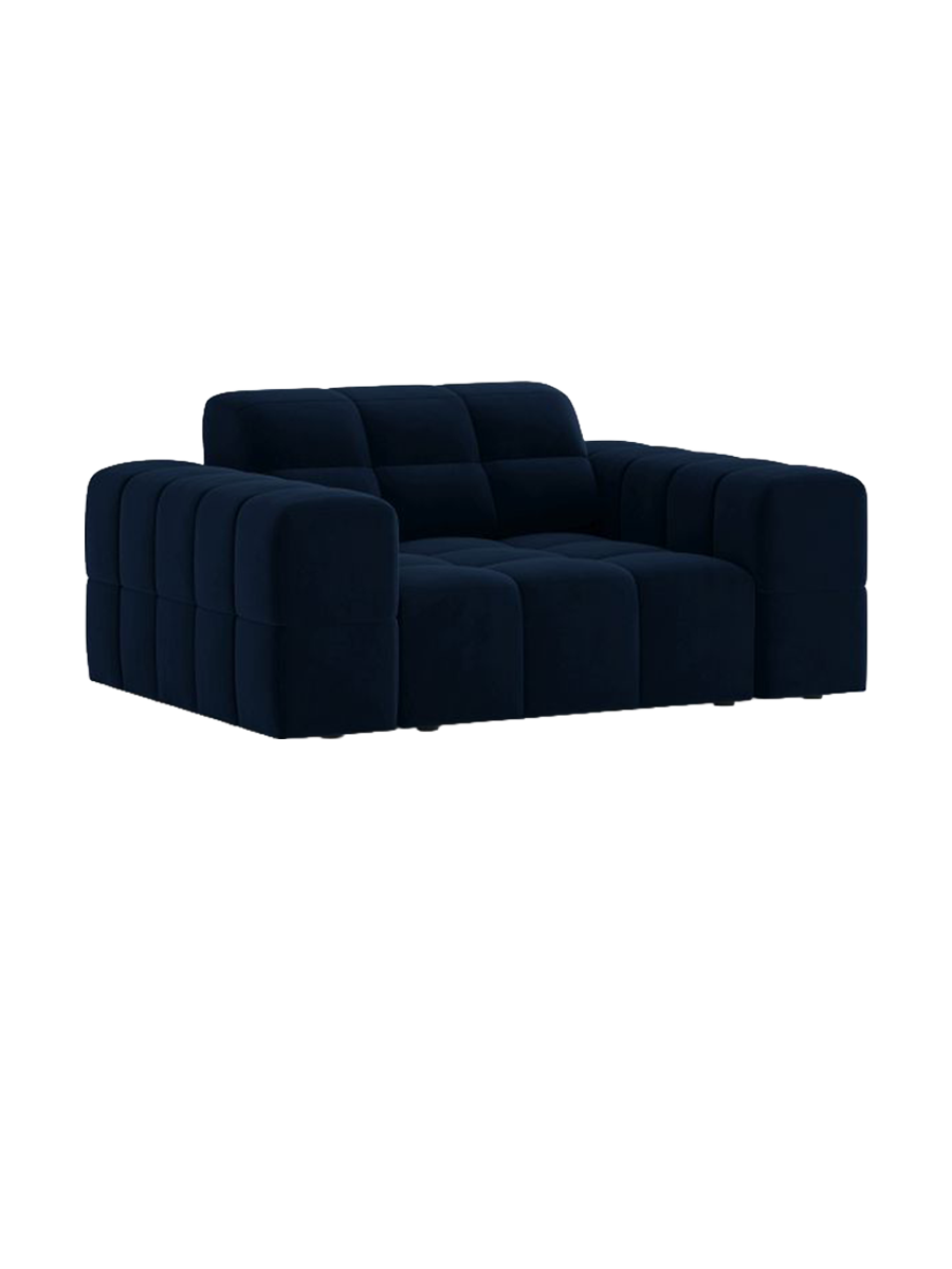 
Designer Armchair "Chicago" - Velvet Royal Blue