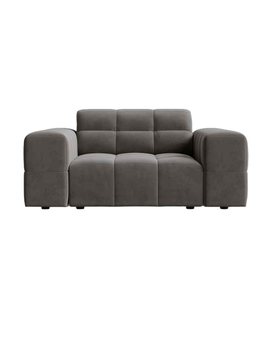 
Designer Armchair "Chicago" - Velvet Light Grey