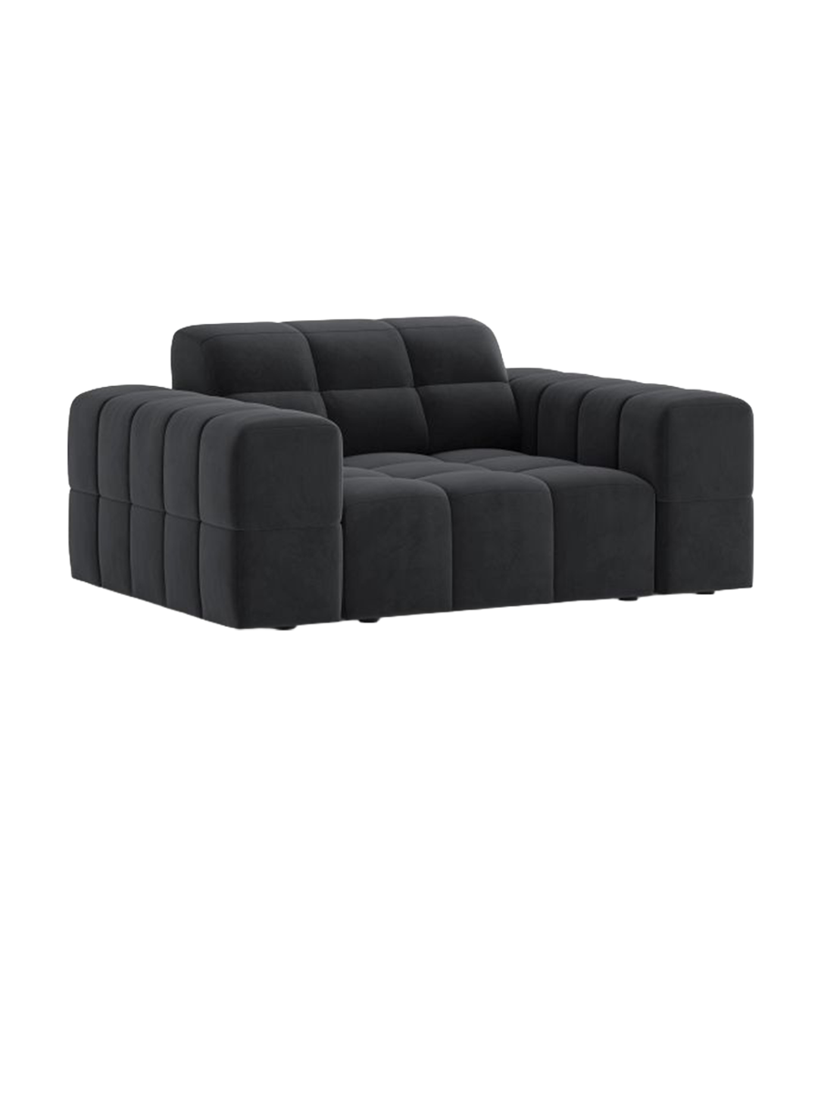 
Designer Armchair "Chicago" - Velvet Grey