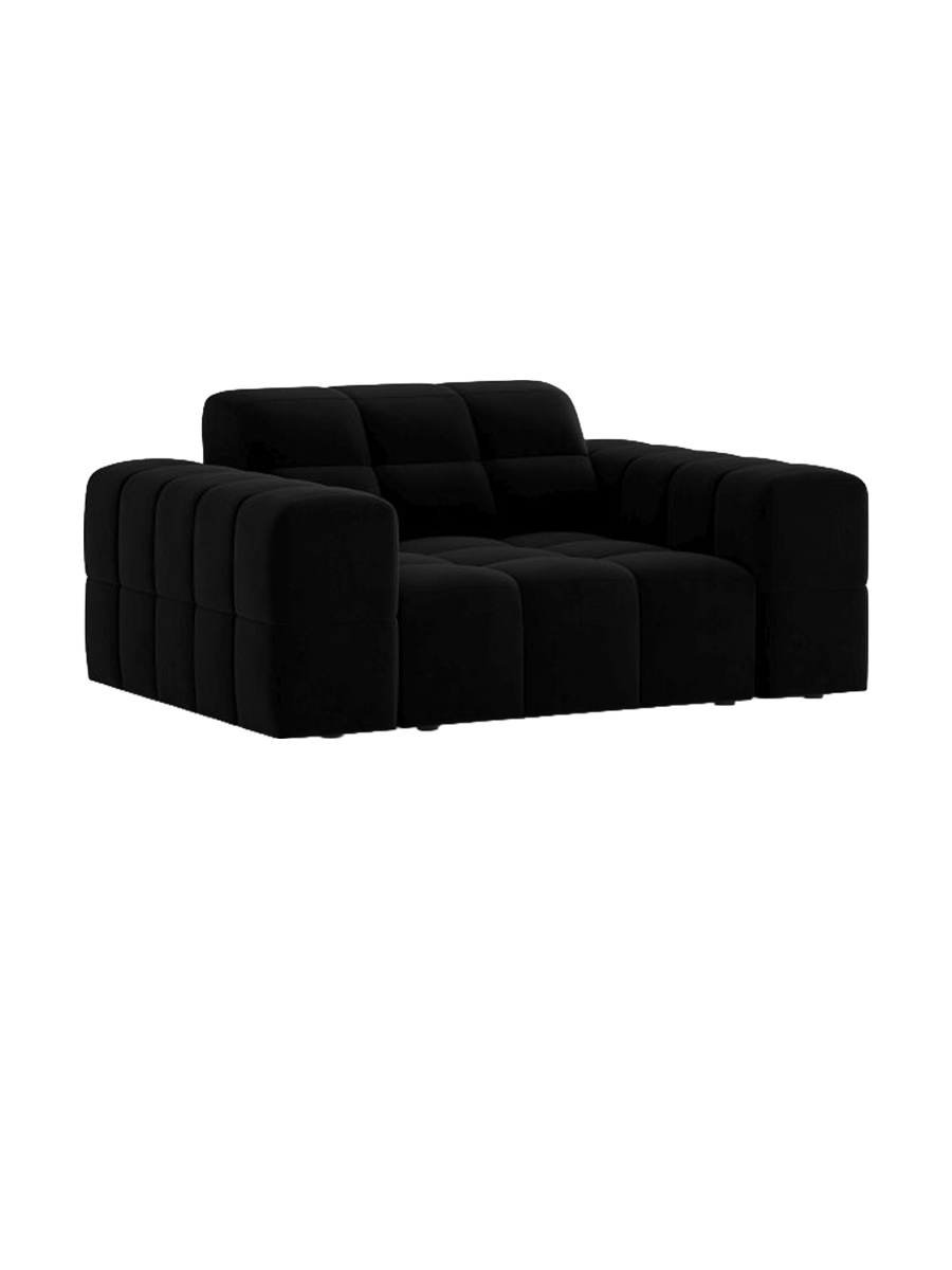 
Designer Armchair "Chicago" - Velvet Black