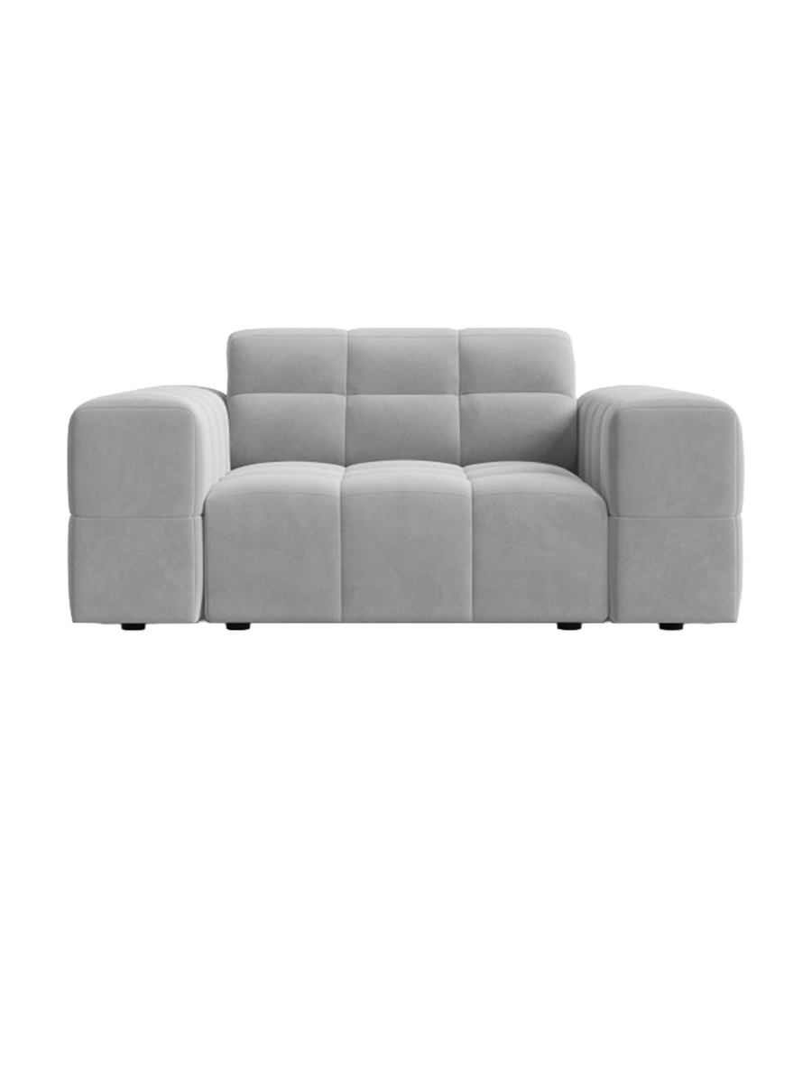 
Designer Armchair "Chicago" - Velvet Silver