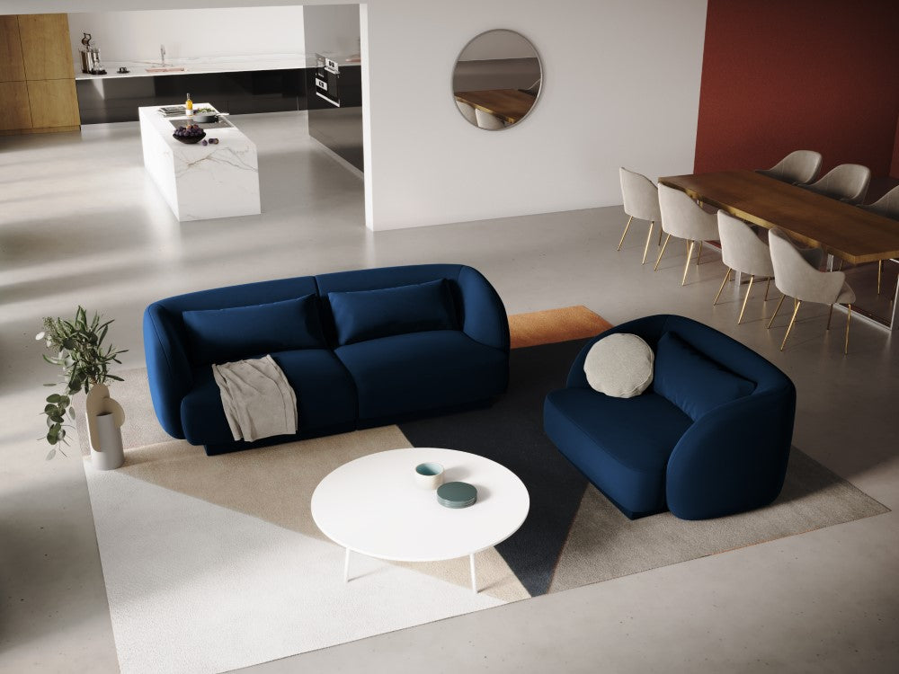 
"Tulum" Designer Armchair - Velvet Royal Blue