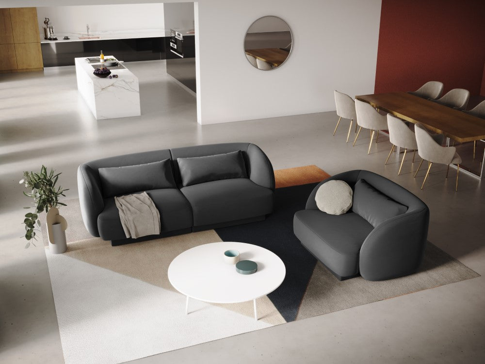 
"Tulum" Designer Armchair - Velvet Grey