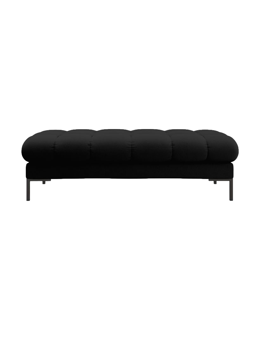 
Grand pouf design « Bali » - Tissu structurel noir / Noir