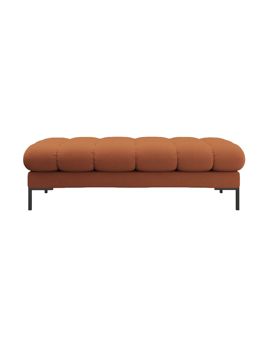 
Grand pouf design « Bali » - Tissu structuré Brick / Noir