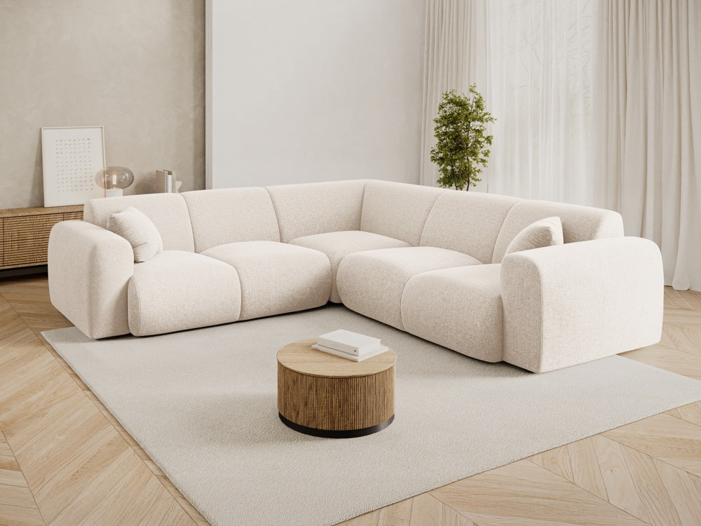 
5-Sitzer Design Ecksofa „Nolio“ - Chenille Light Beige
