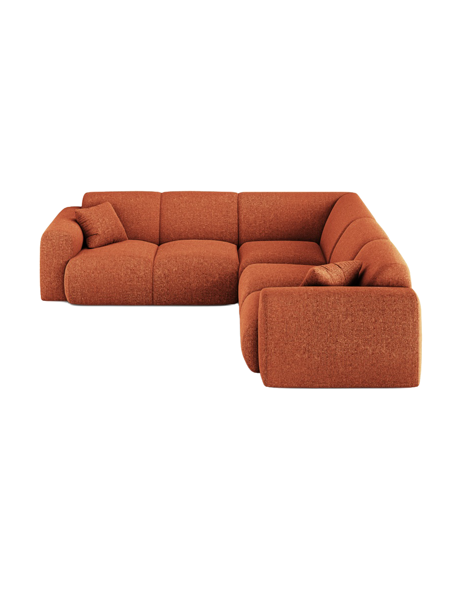 
5-Sitzer Design Ecksofa „Nolio“ - Chenille Terracotta