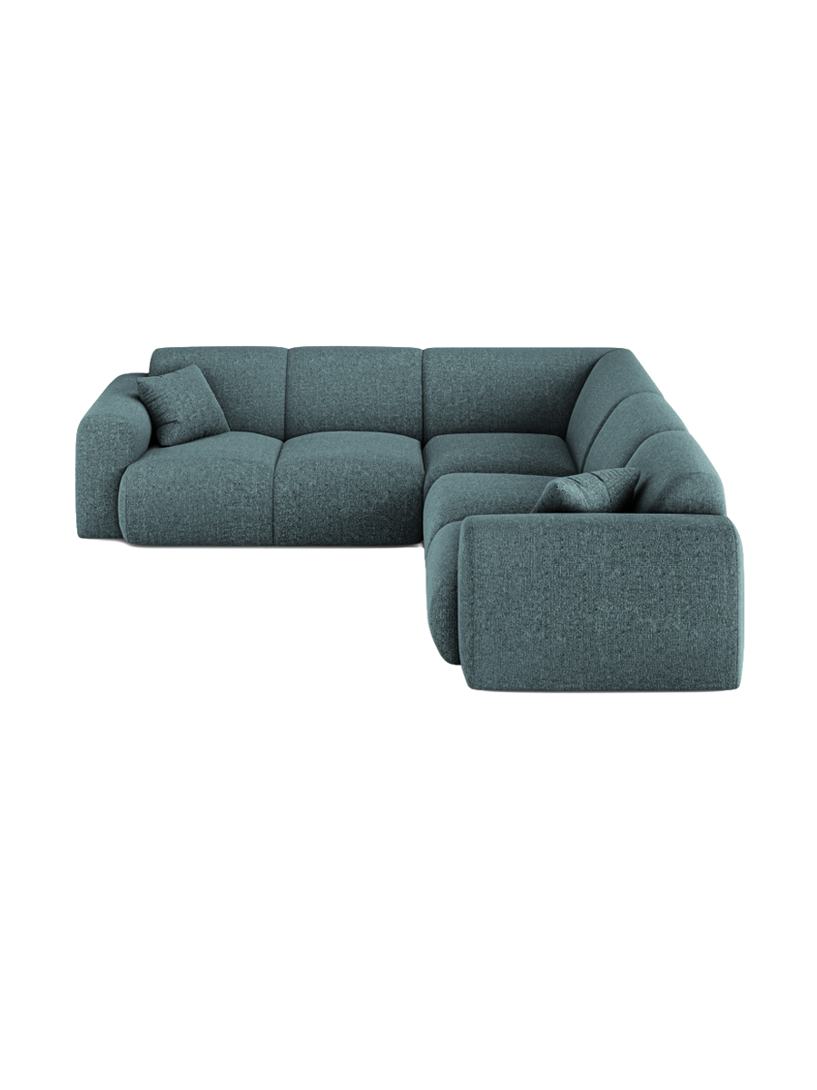 
5-Sitzer Design Ecksofa „Nolio“ - Chenille Petrol