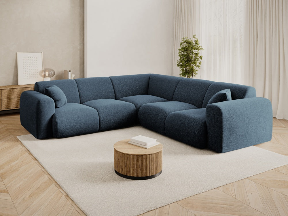 
5-Sitzer Design Ecksofa „Nolio“ - Chenille Königsblau