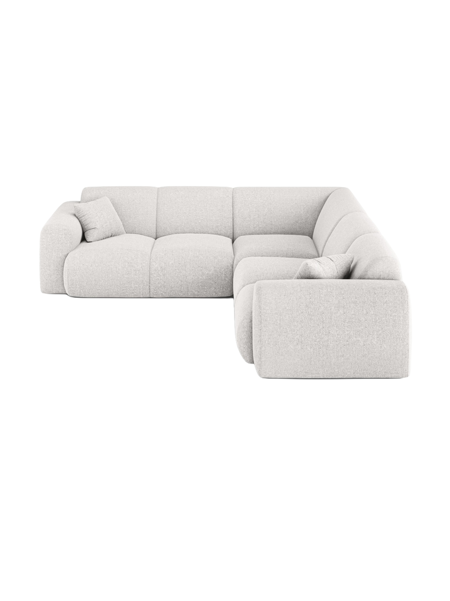 
5-Sitzer Design Ecksofa „Nolio“ - Chenille Hellgrau