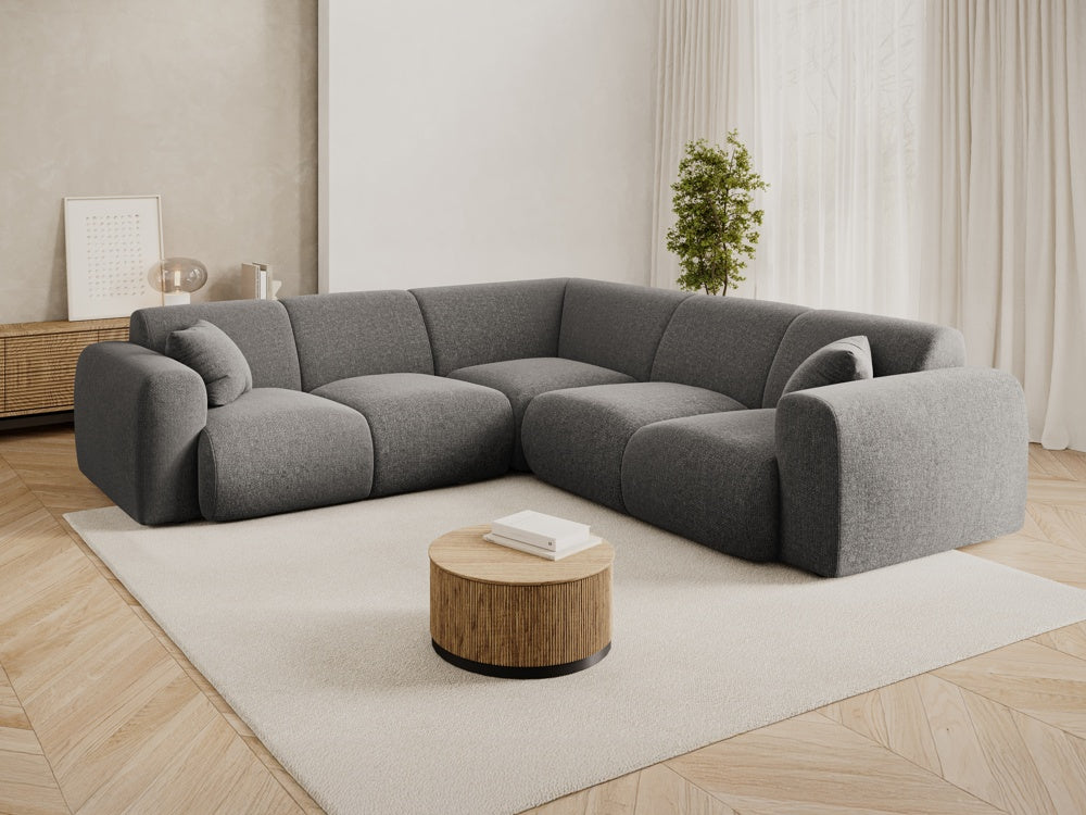 
5-Sitzer Design Ecksofa „Nolio“ - Chenille Grau