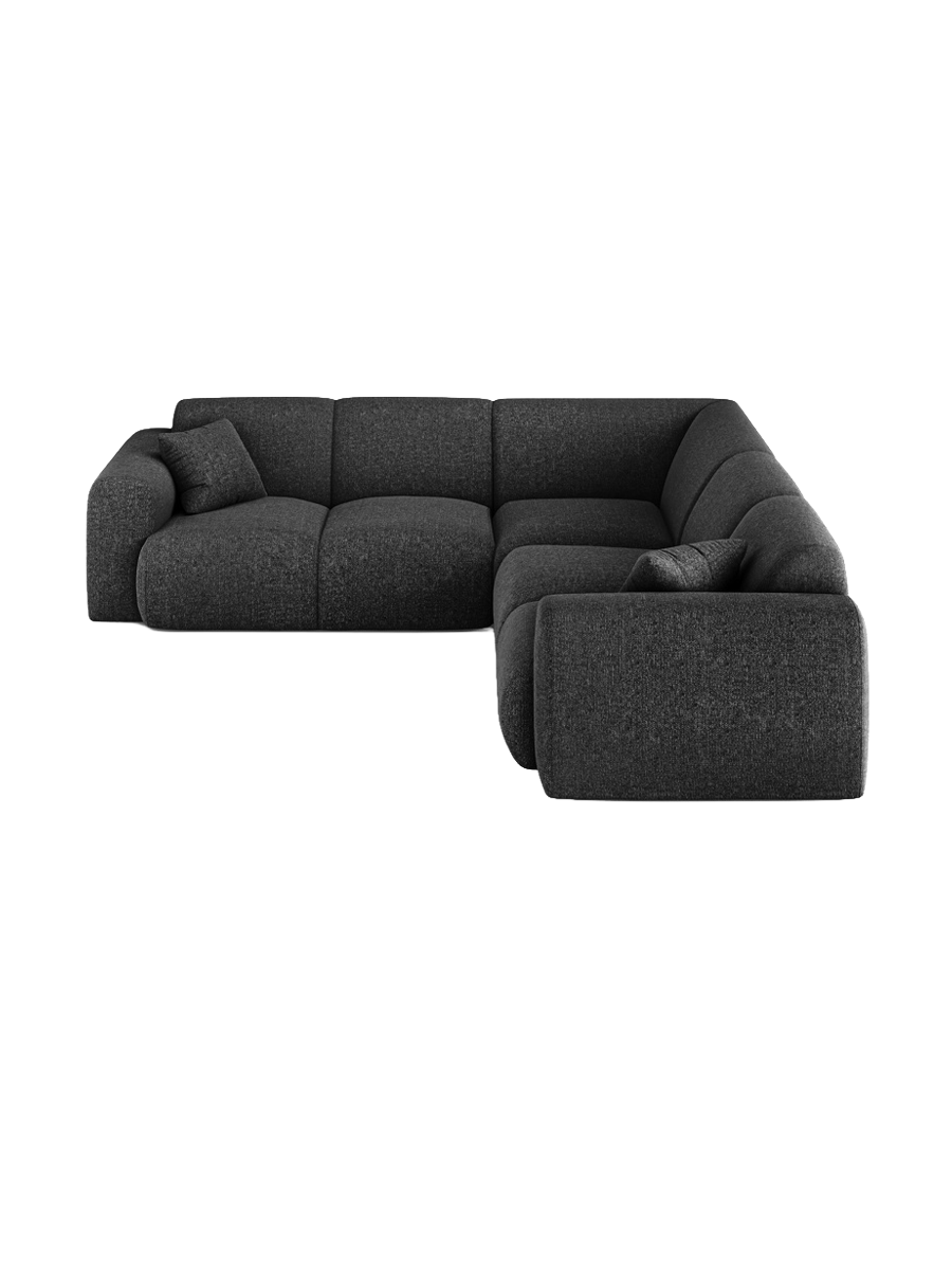 
5-Sitzer Design Ecksofa „Nolio“ - Chenille Schwarz