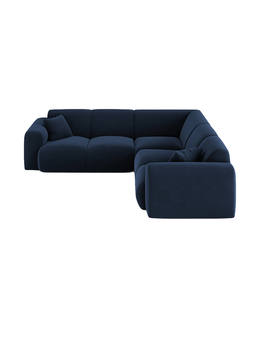 
5-Sitzer Design Ecksofa „Nolio“ - Samt Königsblau