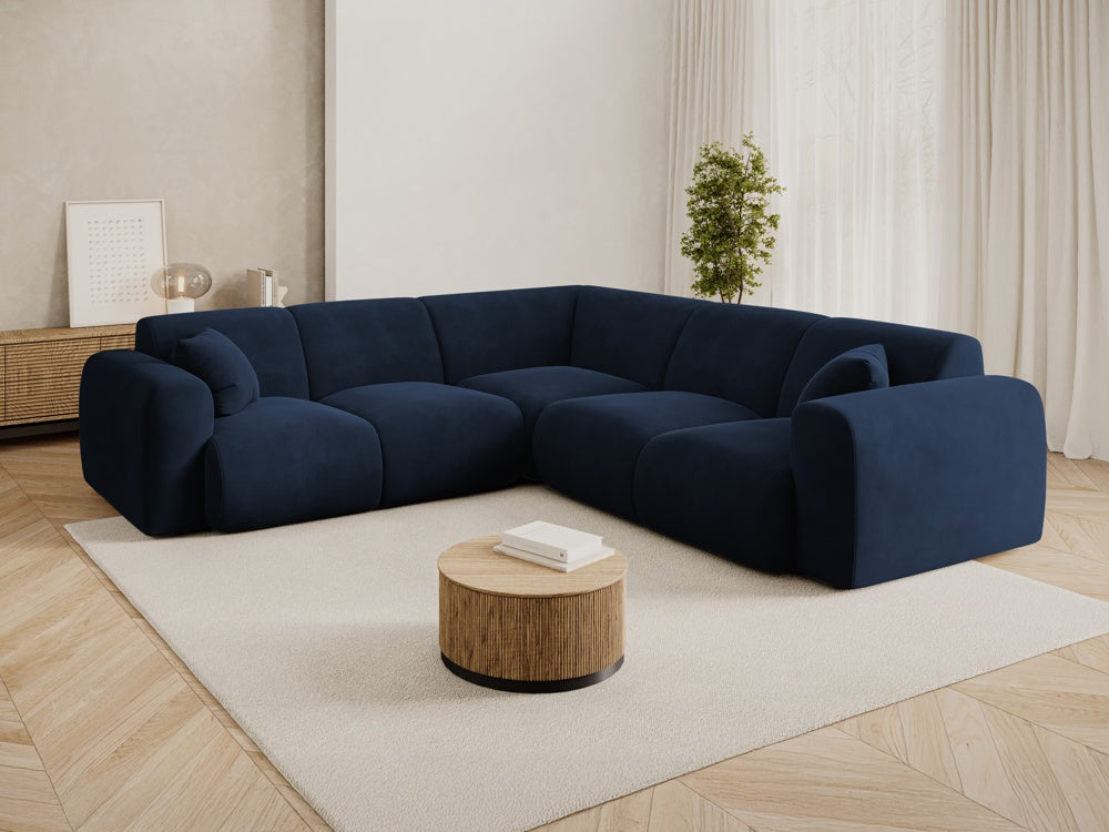 
5-Sitzer Design Ecksofa „Nolio“ - Samt Königsblau