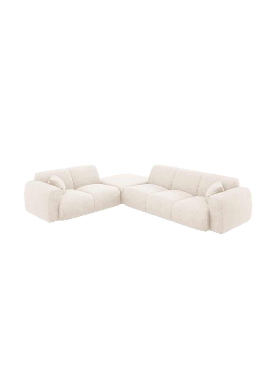 
5-Sitzer Design Ecksofa „Nolio II“ - Chenille Light Beige / Eckteil links