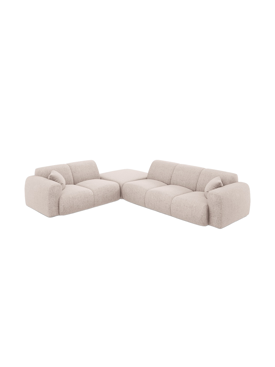 
5-Sitzer Design Ecksofa „Nolio II“ - Chenille Beige / Eckteil links