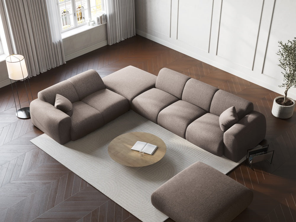 
5-Sitzer Design Ecksofa „Nolio II“ - Chenille Beige / Eckteil links