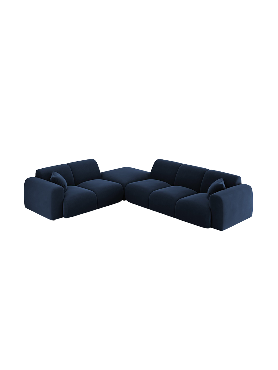 
5-Sitzer Design Ecksofa „Nolio II“ - Samt Königsblau / Eckteil links