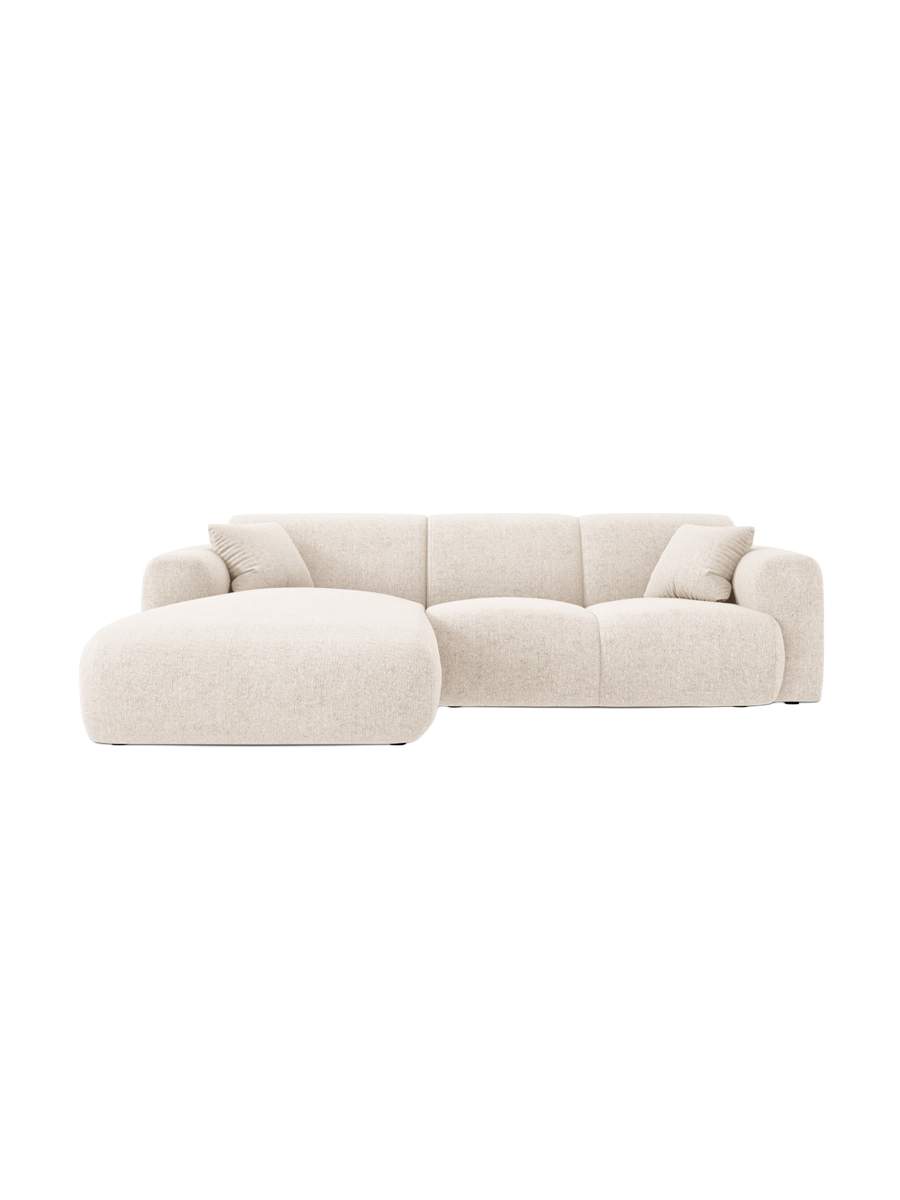 
4-Sitzer Design Ecksofa „Nolio II“ - Chenille Light Beige / Eckteil links