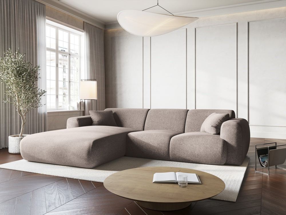 
4-Sitzer Design Ecksofa „Nolio II“ - Chenille Beige / Eckteil links