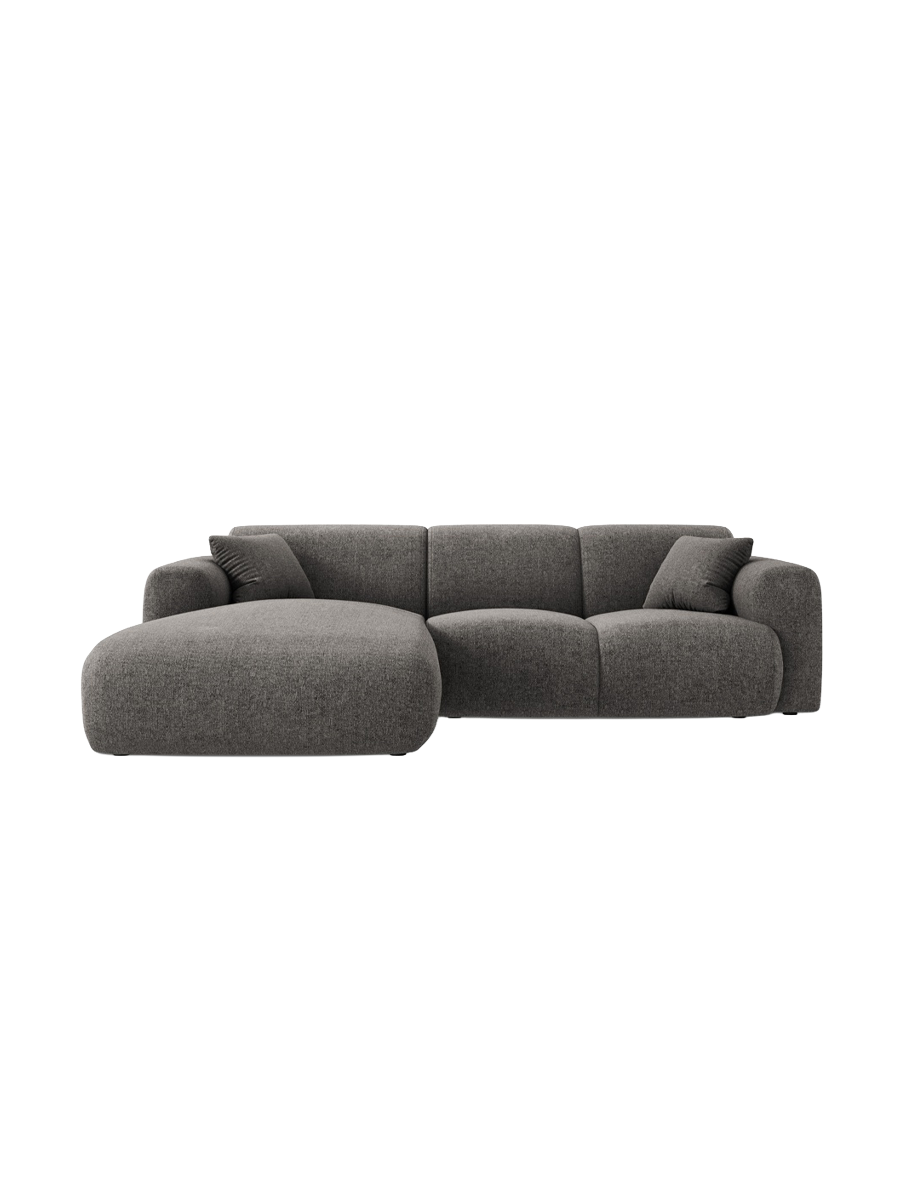 
4-Sitzer Design Ecksofa „Nolio II“ - Chenille Grau / Eckteil links