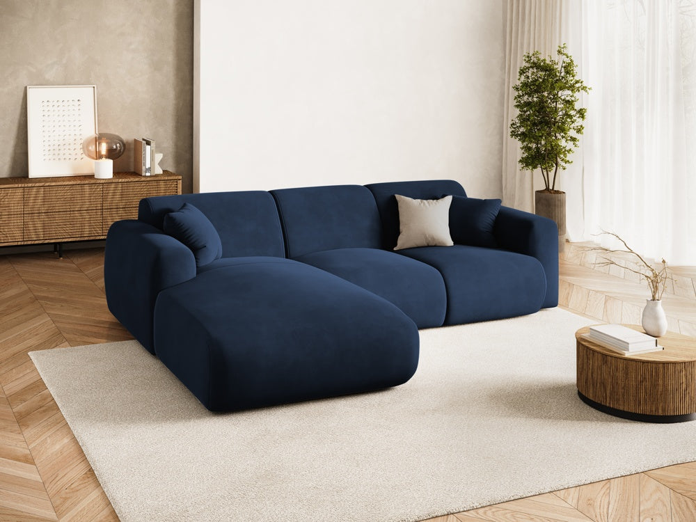 
4-Sitzer Design Ecksofa „Nolio II“ - Samt Königsblau / Eckteil links