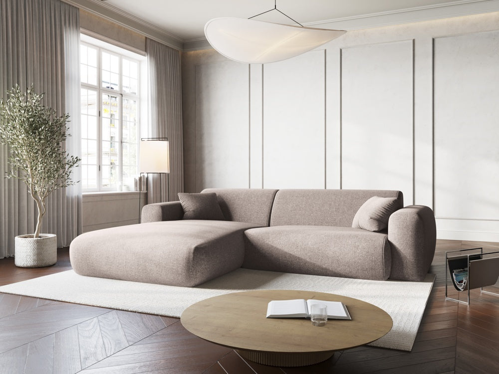 
4-Sitzer Design Ecksofa „Nolio“ - Chenille Beige / Eckteil links