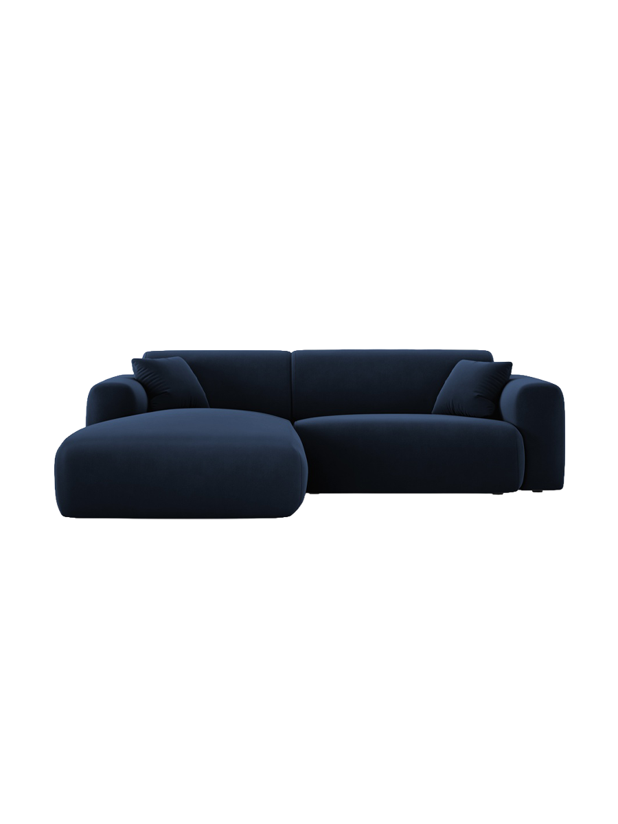 
4-Sitzer Design Ecksofa „Nolio“ - Samt Königsblau / Eckteil links