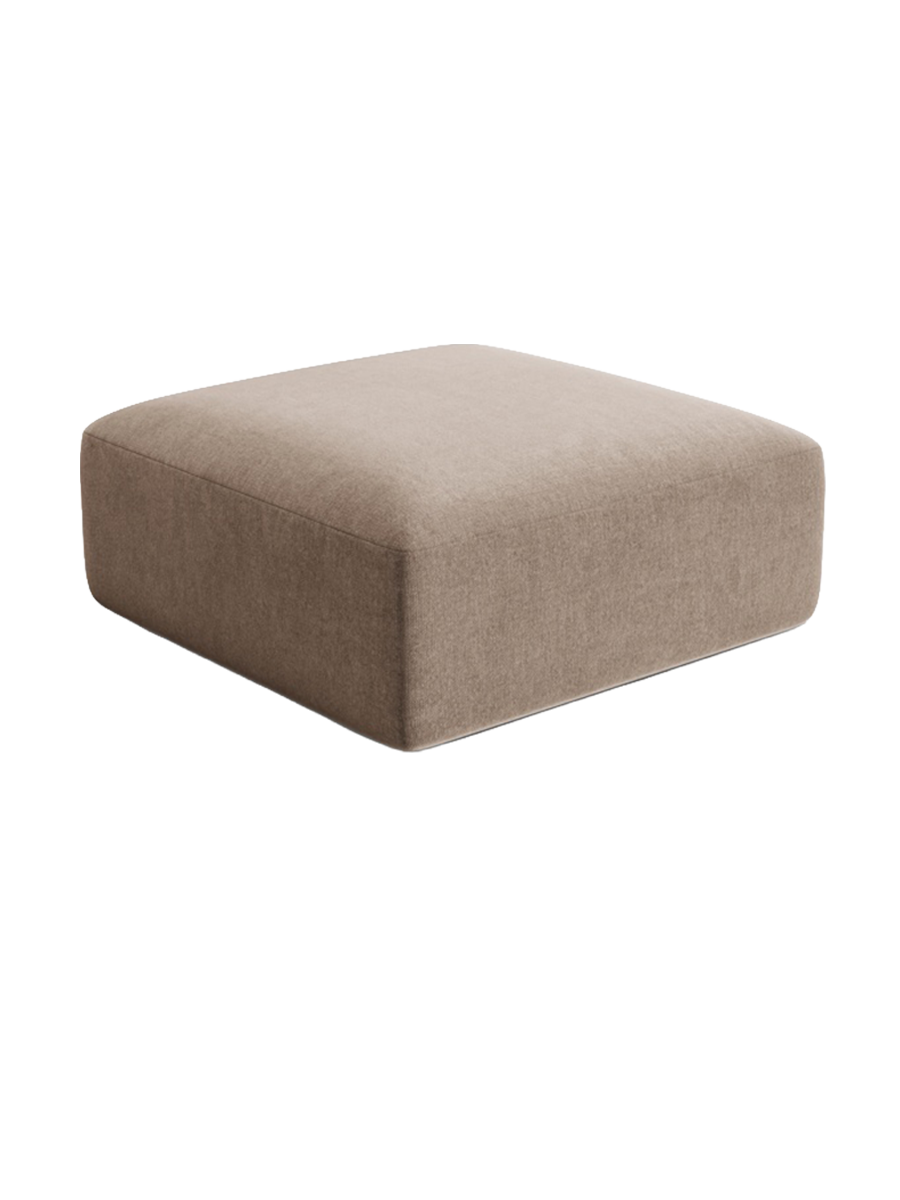 
"Campi" Design Ottoman - Velvet Beige Dark