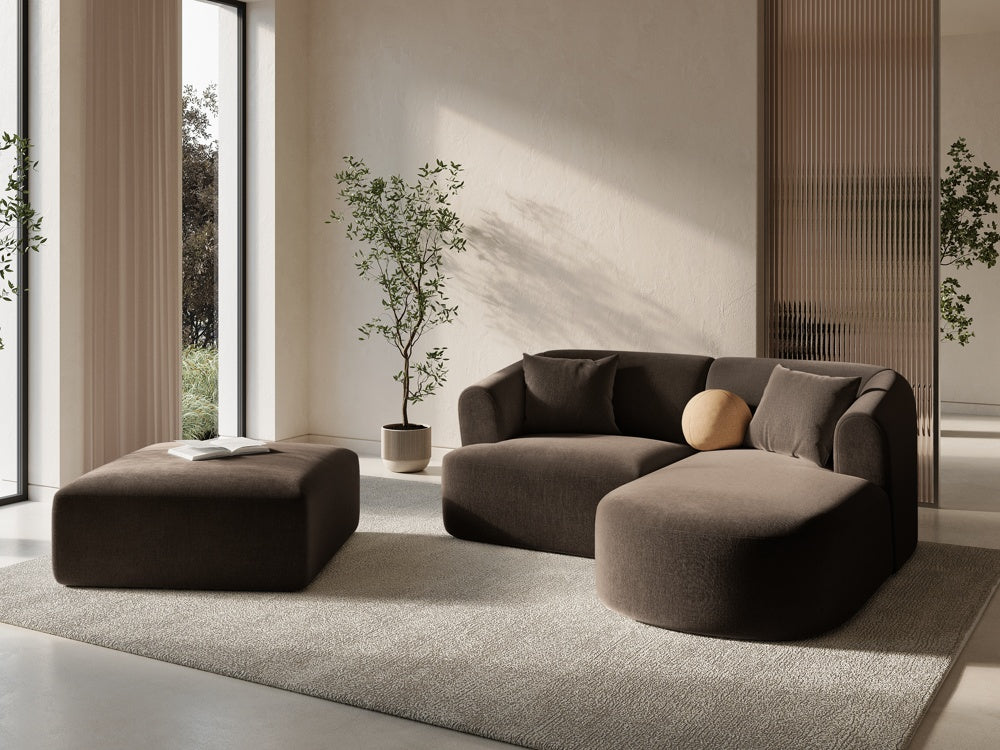 
"Campi" Design Ottoman - Velvet Chocolate