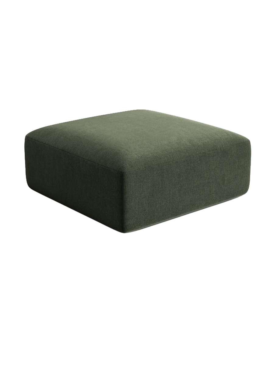 
"Campi" Design Ottoman - Velvet Green
